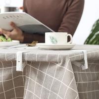 Conjunto de 4 clips de mantel de plástico blanco con abrazadera ajustable de alta tensión, enfoque de espesor de mesa. 4,5 cm, abrazadera de mesa para jardín, picnic, fiesta, cocina y restaurante. Los 5,8x5,8x1,5 cm - details 2