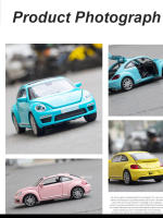 Coche De Juguete Beetle a Escala 1/32 Con Sonido Y Luz Función De Retroceso De Rueda Regalo Para Niños Modelo De Metal Sin Batería - details 6