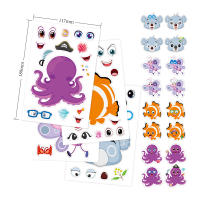 Hojas De Pegatinas De Caras Para Hacer Tus Propios Animales 6-36PCS Juguete De Rompecabezas De Artesanía Para Niños Fiesta De Cumpleaños - details 14