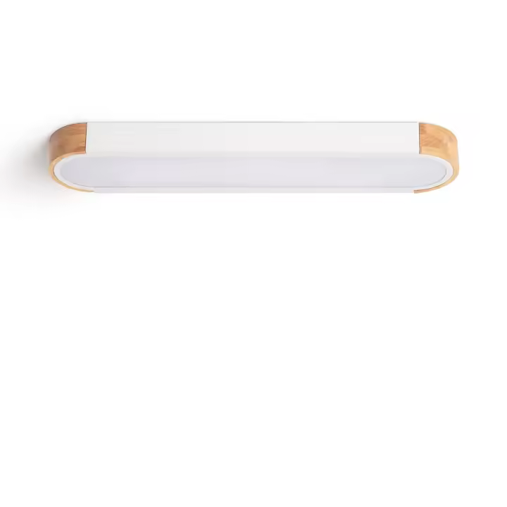 Ledkia Plafón LED 18W Madera y Metal 140x650 mm CCT Seleccionable Dari Lang Blanco - 1