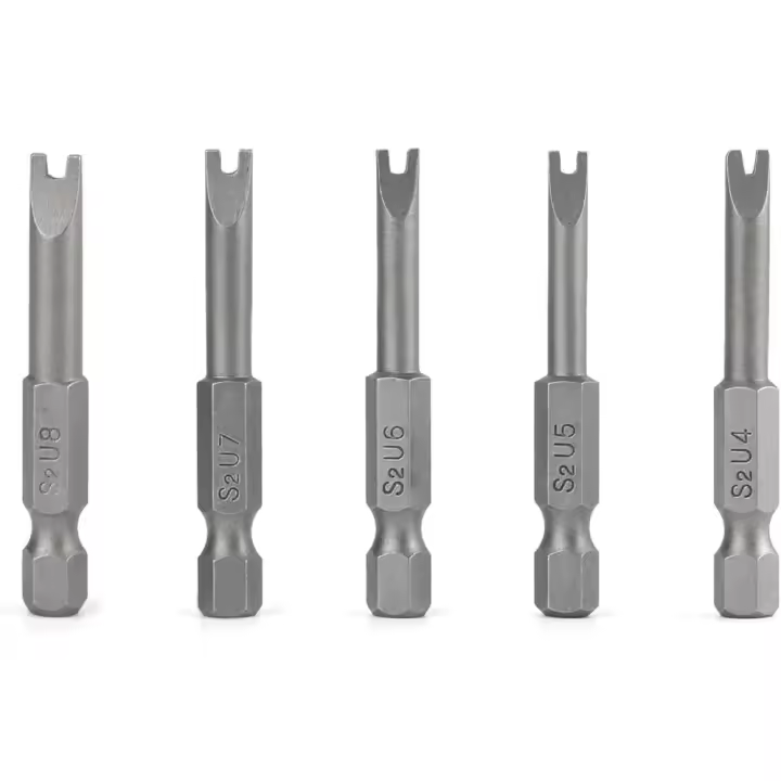 Schraubendreher Bits U Typ sicherheitsbits 1/4 "Hex Shank 50mm Lange S2 Legierter Stahl Spezial Bit Set - 1