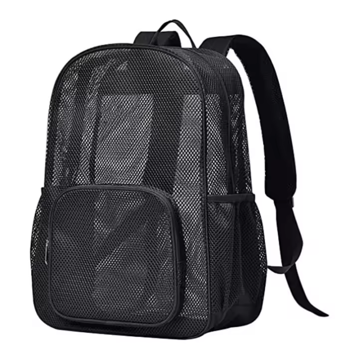 Mochila De Malla Transpirable Para Mujer Bolsa De Almacenamiento Casual Portátil De Viaje Al Aire Libre Con Hueco - 1