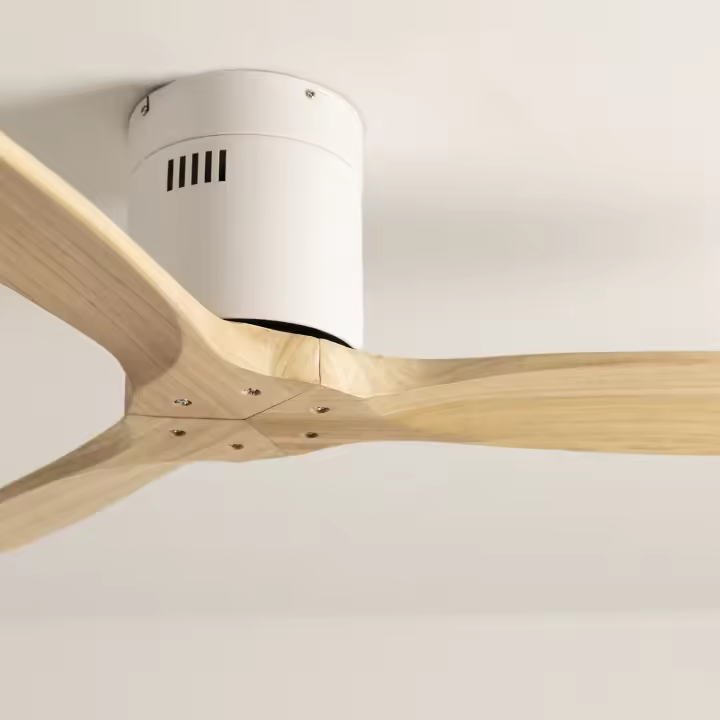 CREATE - Ventilador de Techo 40W Silencioso Ø132 cm - 6 velocidades, Función verano/invierno - Motor Blanco - WIND CALM - 1