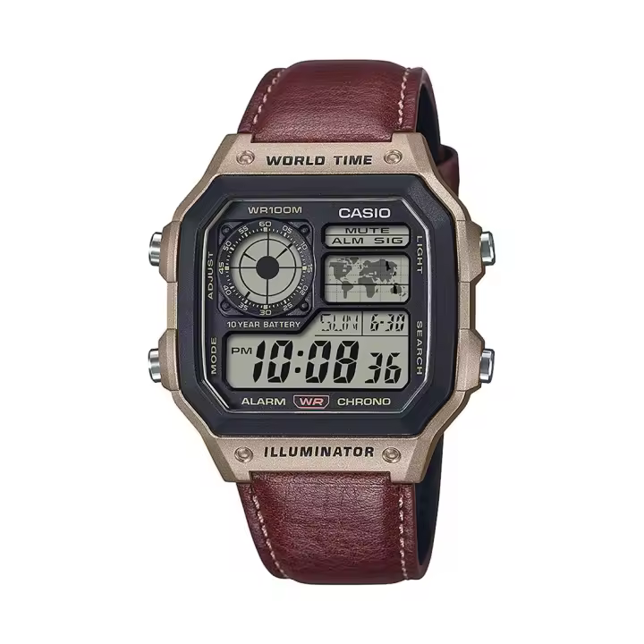 RELOJ CASIO AE-1200WHL-5AVEF COLLECTION STANDARD HOMBRE PIEL - 1
