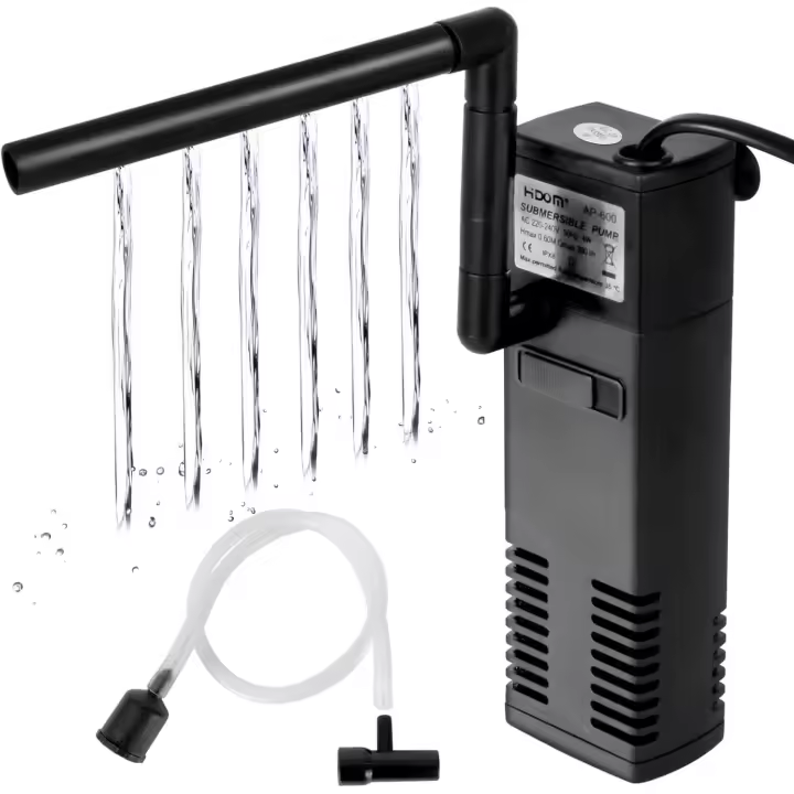 Filtro de acuario de flujo de agua de una sola pieza 4W 300L/H filtro interno de tanque de peces filtro de bomba de acuario con filtro de peces - 1