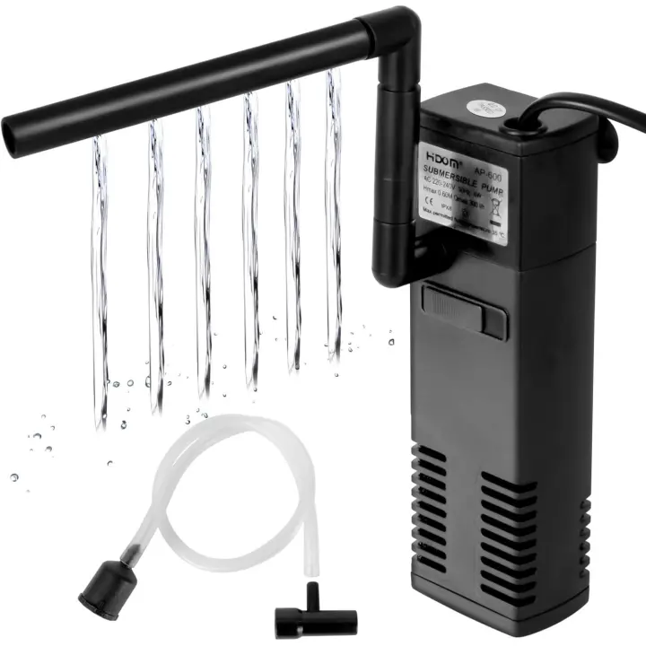 Filtro de acuario de flujo de agua de una sola pieza 4W 300L/H filtro interno de tanque de peces filtro de bomba de acuario con filtro de peces - 1