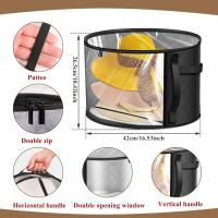 Bolsa de almacenamiento para sombreros de playa, artefacto para guardar sombreros de cubo negros - details 16