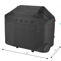 Funda para Barbacoa, 147x61x117cm Funda Impermeable, Fabric BBQ Cubierta para Parrilla de Barbacoa Duradera Anti-Viento Anti-UV Anti-Humedad, Negro - details 1