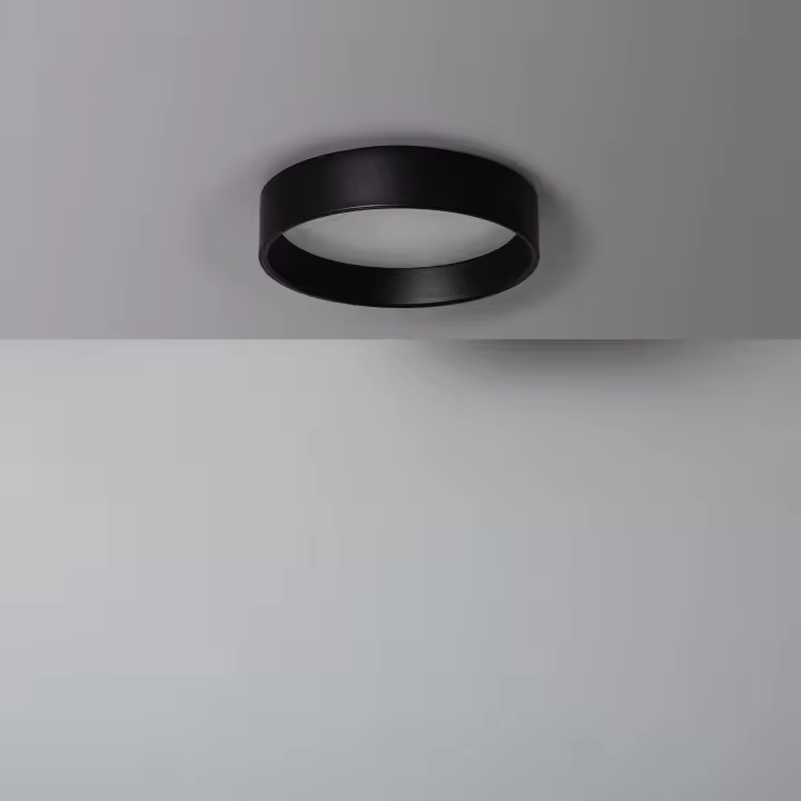 Ledkia Plafón LED 15W Circular Metal Ø350 mm CCT Seleccionable Negro Design - 1