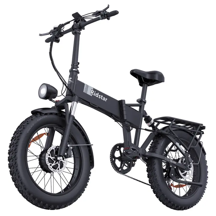 Ridstar H20 Pro Bicicleta eléctrica, motor de 1000W*2, batería de 48V 23AH, neumáticos gruesos de 20*4 pulgadas, velocidad máxima de 49km/h, alcance de 112km, freno de disco hidráulico, amortiguador delantero y trasero, Shimano de 7 velocidades - 1