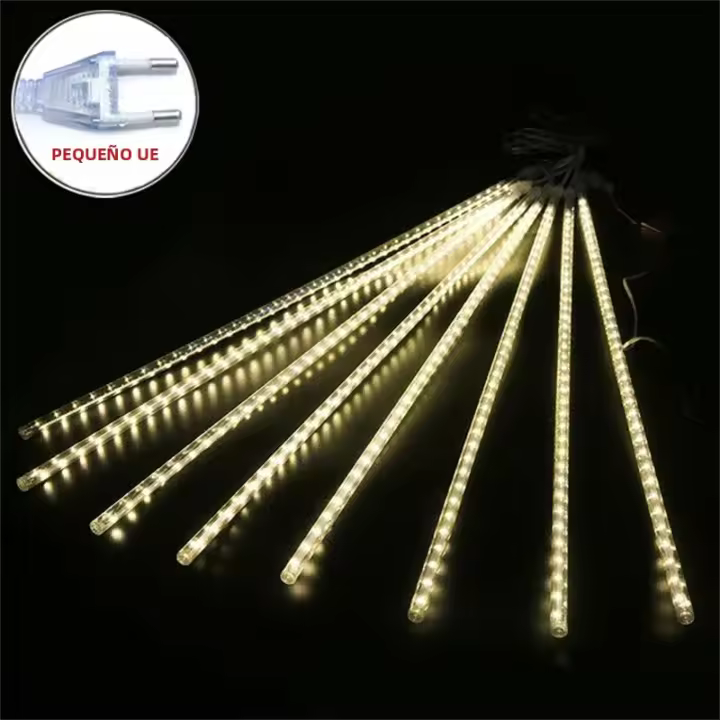 Luces De Lluvia De Meteoros LED Para Decoración De Navidad Y Fiestas Colgante De Hidrocaliza EU Enchufe 30CM/50CM Para Patio - 1