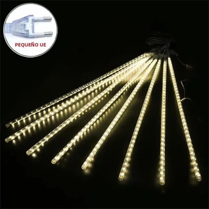 Luces De Lluvia De Meteoros LED Para Decoración De Navidad Y Fiestas Colgante De Hidrocaliza EU Enchufe 30CM/50CM Para Patio - 1