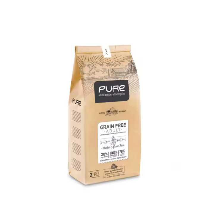 Avantis Pet Nutrición Inteligente Pure Grain Free Adult - Todas Las Razas - 12 kg - Comida 100% Completa y Equilibrada - con Pollo y sin Cereales para Perros con Intolerancia y Alergia - 1