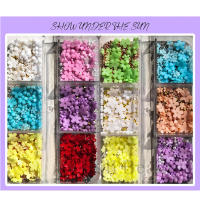 6 Grillas De 3D Flores Blancas Acrílicas Con Cuentas De Acero Para Diseño De Uñas Accesorio De Joyería DIY SASZCT-150 - details 7