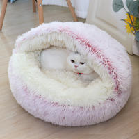 Nueva Cama De Gato Y Perro Caliente Redonda De Peluche Larga Casa De Gato Para Gatitos Almohadilla De Manta Para Mascotas Pequeñas Chihuahua - details 10