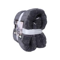 Manta Gruesa de Sofá y Cama Corazones en Color Gris Oscuro – Sedalina Suave con Sherpa, Calidez Garantizada- Mercatienda - details 1