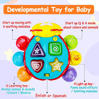 Juguete Musical de aprendizaje bilingüe para bebés, juguete educativo para gatear, caminar, en español, inglés - details 4