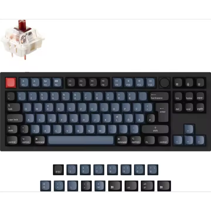 Keychron Q3 Knob ISO-ES RGB Switch Gateron Pro Brown Negro - 1