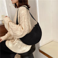 Bolso Bandolera De Nylon Para Mujer Estilo Casual Sencillo Con Hombro Único Versátil Moda Color Sólido Estudiante Bolsa Media Redonda - details 7