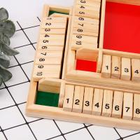 Juego De Mesa De Madera Shut the Box Para 4 Jugadores Con Cubos Y Vuelcas Entretención Familiar Interacción Padres-Hijos - details 1
