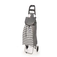 STARLEY-Carro compra 2 ruedas rayas azul,rayas gris,Peso maximo: 20 kg - details 0