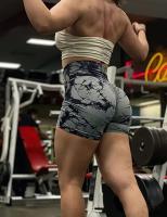 Shorts De Yoga Para Mujer Con Estampado De Tie-Dye High Elasticidad Shorts Deportivos Push up Para Gimnasio Correr Y Fitness Leggings Cortos Sin Costuras De Nylon - details 23
