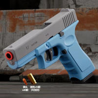 Pistola De Juguete Automática G17 Versión Láser Con Ejection De Caja Doble Bala Suave Película Plástica ABS Para Niños CS Armas - details 11