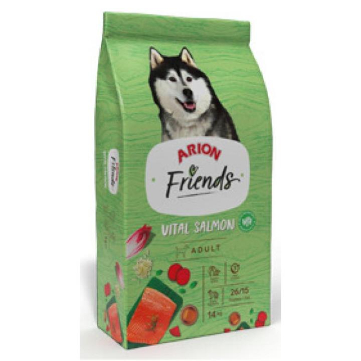 Arion Friends Vital Salmon - Pienso Para Perros Adultos Con Salmón Y Arroz, 3 Kg, Para Mantenimiento Y Piel Sana