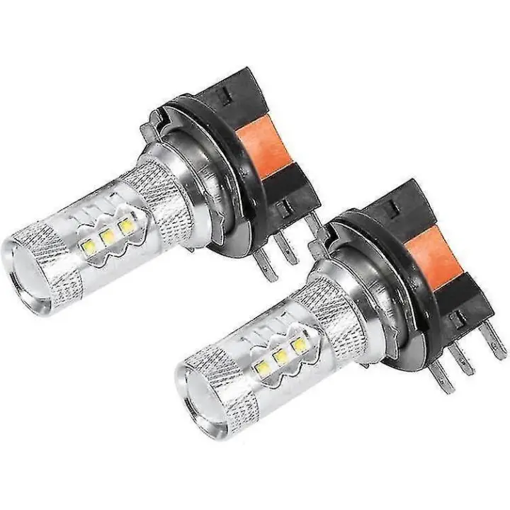 2 piezas 80W H15 Led peras Blanco INTERIOR DE LA Coche peras Led Luz Diurna pera lámpara de repuesto - 1