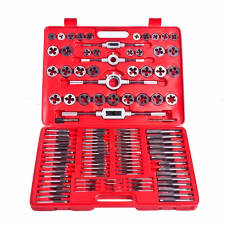 vidaXL Juego de Herramientas Set de Machos y Terrajas Mecánica Cantidad 40 unidades, 45 unidades, 111 unidad - 1