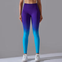 Leggings De Yoga Con Control De Abdomen Y Cambio Gradual High Waisted Para Mujer Fitness Running Entrenamiento Sin Costuras - details 40
