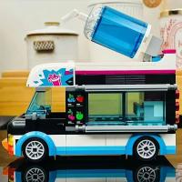 Conjuntos De Bloques Compatible Ciudad Serie Venta De Batido De Pingüino En Vehículo Regalo Para Niños Juguetes De Ensamblaje - details 1