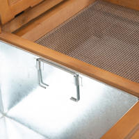 Mesa de Plantación con Banco DE TRABAJO galvanizado, estante y Jardinera, Mesa de jardinería de exterior para Jardines y Terrazas - details 5