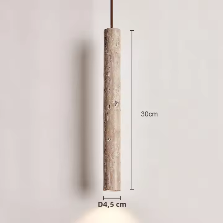 Lámpara Colgante De Piedra Amarilla Estilo Japonés Wabi-Sabi Para Dormitorio Y Restaurante Luz Creativa Retro Nórdica Instalación Por Cable - 1