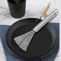 Cepillo De Acero Inoxidable Para Cocina Con Mango Largo Herramienta De Limpieza Eco-amigable Para Hogar Uso Doméstico - details 0
