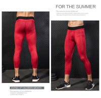 Pantalones de entrenamiento de compresión para hombre, mallas cortas deportivas de secado rápido para gimnasio, Fitness, culturismo, 
Leggings de capa Base para correr con - details 11