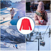 WAI 2 MARKET - Camiseta Interior Térmica para Mujer, Manga Larga, Cuello Alto, Ropa Interior de Invierno, 96% Poliéster 4% Elastano, Cálida y Suave, Colores Básicos (Blanco, Negro, Rojo, Beige), Confort y Estilo para Climas Fríos - details 0