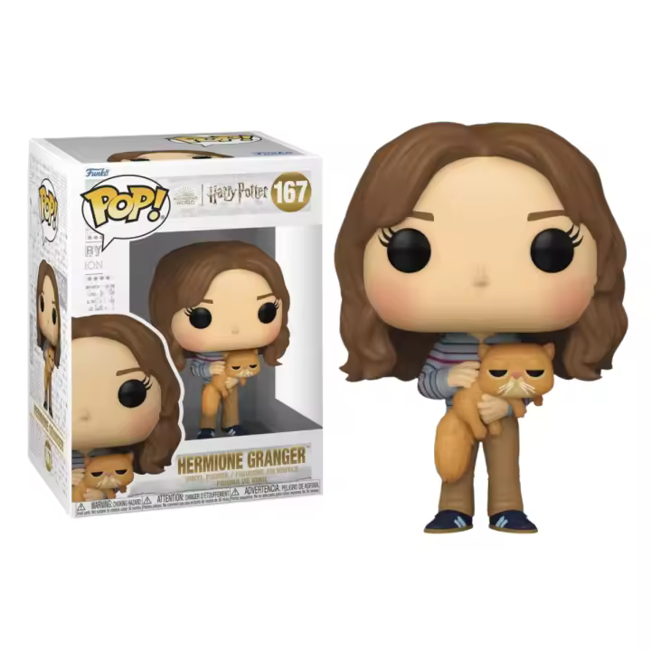 FUNKO POP! HARRY POTTER - HERMIONE GRANGER CON CROOKSHANKS, 76010, Nº167 , PRODUCTO CON LICENCIA OFICIAL - 1