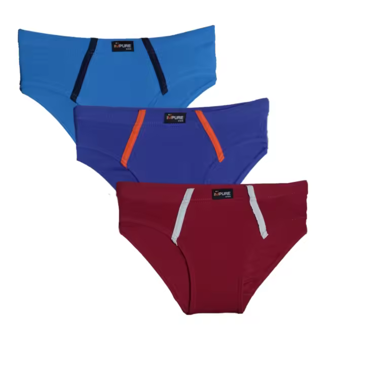 Impure - Pack 3 slip de niño lisos de colores 201 - 1