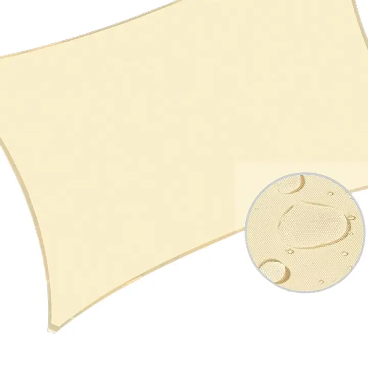 Toldo Vela de Sombra para Patio 3x4, Toldo para Terraza de Jardín Exterior con Cuerda, Impermeable y Protección contra Rayos UV - Rectangular 3x4 M, Beige - 1