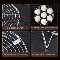 Rack De Almizcler De Acero Inoxidable Para Vaporizador Multifuncional Bandeja De Vapor Para Dumplings Huevos Y Barbacoa Utensilios De Cocina - details 5