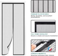 Mosquitera Magnética para Puerta 90x210 cm – Cortina Antimosquitos de Poliéster Reforzado con Imanes Potentes – Cierre Automático, Transpirable, Resistente al Viento – Fácil Instalación con Velcro y Chinchetas – Apta para Niños y Mascotas – Negro o Blanco - details 3
