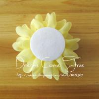 5pcs Flores De Tules Artificiales 4" Chiffon Suave Para Cabello Con Encaje Aplicación En Boda Y Decoración Del Hogar - details 1