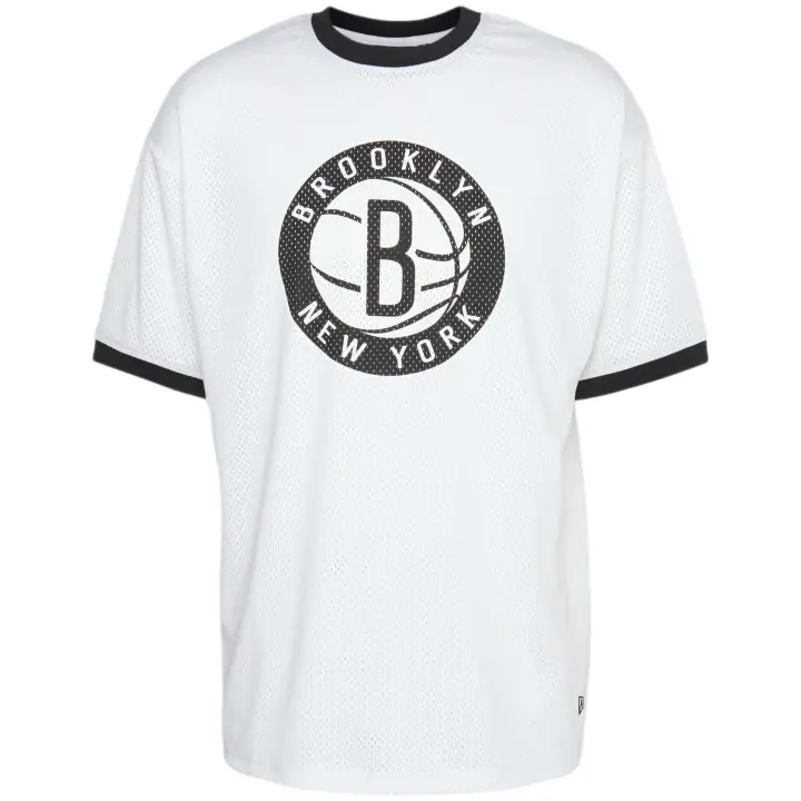 Camiseta de Manga Corta New Era Nba Brooklyn Nets Team Logo Mesh Os para hombre en color blanco - 1