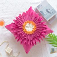 Funda de almohada cuadrada para el hogar, diseño de princesa con ventanal y margaritas pequeñas, funda de cojín para la mesita de noche - details 18
