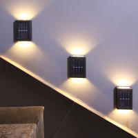 1-6Pcs Luces De Pared Solares Con 2LED Para Jardín Patio Valla Decoración Lámparas Iluminación Seguridad Exterior Impermeable Para Escaleras Y Atriles - details 5