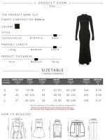 Vestido Largo Elegante Kliou Para Mujer Con Corte En La Espalda Y Cuello En O Estilo Clásico De Calle Mayor Con Mangas Largas Y Corte Bodycon - details 0