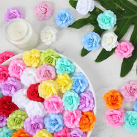 10pcs Flores Artificiales De Seda Rosa Hechas a Mano Para Decoración De Boda Accesorios Para Ropa Y Sombreros Clip DIY Wreath Hat Dress - details 1