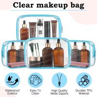 12 Piezas Bolsa de Cosméticos Transparent PVC with Cremallera Bolsa de Transporte de Artículos de Toque Transparente Bolsa de Maquillaje Cosmético Bolsa de Maquillaje Impermeable Estuche Organizador de Plástico de Vinilo para Baño de Vacaciones (Middle) - details 7
