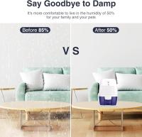 Deshumidificador, pequeño Deshumidificador doméstico portátil, mini Deshumidificador silencioso y de ahorro de energía equipado con función de cierre automático, Deshumidificador adecuado para dormitorios, baños, cocinas, oficinas - details 1